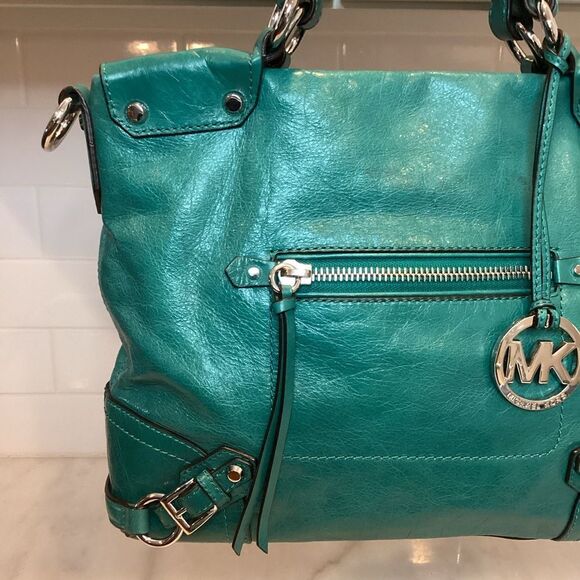 Michael Kors Fallon Zip Tosca Leather Satchel Shoulder Bag - Picture 2 of 14